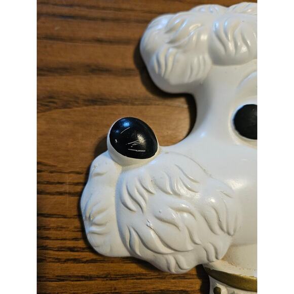 Miller Studios circa 1978 Pretty Poodles chalk-ware Poodle White - Picture 3 of 4